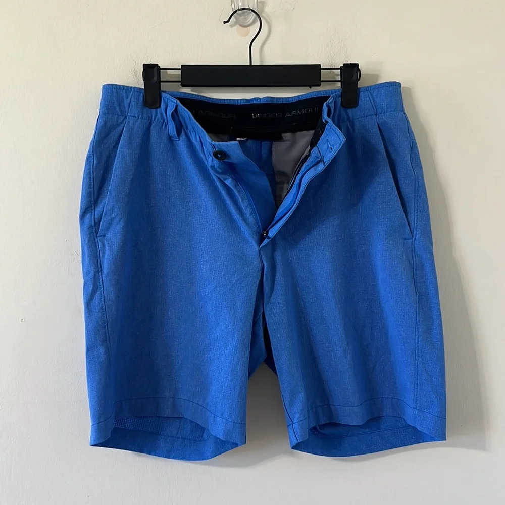 Under Armour Men’s Blue Showdown Flat Front Shorts Size 34 - Picture 5 of 9